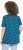 Ulla Popken Tile Print Short Sleeve Pleated Tee Teal - Tryckta T-shirts för dam i stora storlekar - 