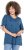 Ulla Popken Bow Print Split Sleeve Tee Indigo Denim - Tryckta T-shirts för dam i stora storlekar - 