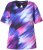 Ulla Popken Cutout Abstract Print Short Sleeve Tee Ink Blue - Tryckta T-shirts för dam i stora storlekar - 
