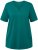 Ulla Popken Essential Notch Neck Stretch Tee Dark Emerald - Ulla Popken - 