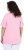 Ulla Popken Essential Notch Neck Stretch Tee Pink - T-shirts - 