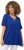Ulla Popken Essential Notch Neck Stretch Tee Cobalt Blue - T-shirts - 