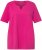 Ulla Popken Essential Notch Neck Stretch Tee Fuchsia Pink - T-shirts - 