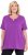 Ulla Popken Essential Notch Neck Stretch Tee Purple - T-shirts - 