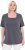 Ulla Popken Essential Square Neck Stretch Tee Graphite Grey - T-shirts - 