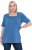 Ulla Popken Essential Square Neck Stretch Tee Denim Blue - T-shirts - 