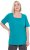 Ulla Popken Essential Square Neck Stretch Tee Teal - T-shirts - 