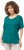 Ulla Popken Double Layer Rounded V-Neck Slim Fit Tee Dark Emerald - T-shirts - 