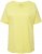 Ulla Popken Double Layer Rounded V-Neck Slim Fit Tee Lemon Yellow - T-shirts - 