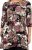 Scandinavian Caramel Flower Petals Tunic Brown - Tryckta T-shirts för dam i stora storlekar - 