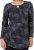 Scandinavian Caramel Triangles Tunic Dark Blue - Tryckta T-shirts för dam i stora storlekar - 