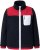 Ulla Popken Color Block Teddy Fleece Jacket Navy - Collegetröjor & hoodies - 