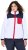 Ulla Popken Color Block Teddy Fleece Jacket Snow White - Collegetröjor & hoodies - 