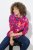 Ulla Popken Ribbon Print Turtleneck Sweatshirt Cherry Red - Collegetröjor & hoodies - Mjuka tröjor och hoodies i stora storlekar