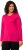 Ulla Popken Basic Round Neck Long Sleeve Slim Fit Cotton Tee Magenta Pink - T-shirts - 