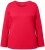 Ulla Popken Basic Round Neck Long Sleeve Slim Fit Cotton Tee Red - T-shirts - 