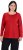 Ulla Popken Basic Round Neck Long Sleeve Slim Fit Cotton Tee Salsa Red - T-shirts - 