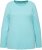 Ulla Popken Basic Round Neck Long Sleeve Slim Fit Cotton Tee Mint - T-shirts - 