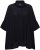 Ulla Popken Sparkling Draped Collared Tee Navy Blue - Tryckta T-shirts för dam i stora storlekar - 