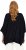 Ulla Popken Sparkling Draped Collared Tee Navy Blue - Tryckta T-shirts för dam i stora storlekar - 