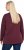 Ulla Popken Fawn Long Sleeve Graphic Tee Plum - Tryckta T-shirts för dam i stora storlekar - 
