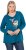Ulla Popken Fawn Long Sleeve Graphic Tee Teal - Tryckta T-shirts för dam i stora storlekar - 