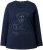 Ulla Popken Holiday Long Sleeve Graphic Tee Navy Blue - Tryckta T-shirts för dam i stora storlekar - 