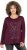 Ulla Popken Holiday Long Sleeve Graphic Tee Plum - Tryckta T-shirts för dam i stora storlekar - 