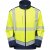 Leo Bowden Ecoviz Softshell Jacket Hi-Vis Yellow/Navy Print - Arbetskläder - Arbetskläder i stora storlekar