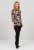Scandinavian Caramel Flowers Blouse Purple and Brown - Tryckta T-shirts för dam i stora storlekar - 