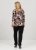 Scandinavian Caramel Flowers Blouse Purple and Brown - Tryckta T-shirts för dam i stora storlekar - 