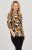 Scandinavian Caramel Flowers Blouse Orange and Brown - Tryckta T-shirts för dam i stora storlekar - 