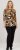Scandinavian Caramel Flowers Blouse Orange and Brown - Tryckta T-shirts för dam i stora storlekar - 