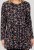 Scandinavian Caramel Flower Petals Tunic Copper and Blue - Tryckta T-shirts för dam i stora storlekar - 