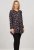 Scandinavian Caramel Flower Petals Tunic Copper and Blue - Tryckta T-shirts för dam i stora storlekar - 