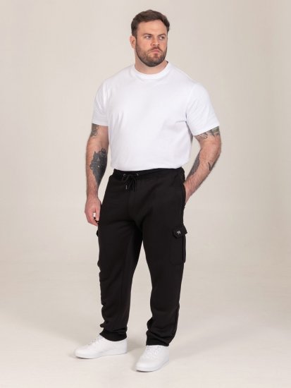 D555 Dexter 1 Cargo Jogger With Bear Embroidery TALL Svart - TALL mjukisbyxor - TALL mjukisbyxor med extra benlängd