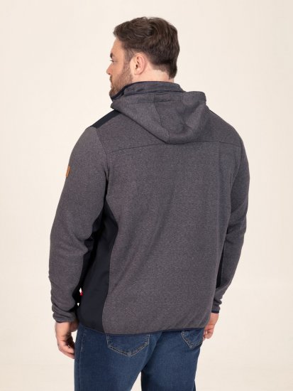 D555 Conrad Detachable Hood Bonded Fleece Zip Through Hoody Mörkblå - Tröjor & hoodies - Stora hoodies & tröjor - 2XL-14XL