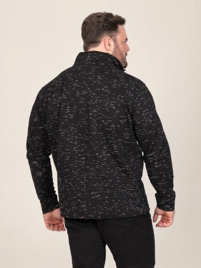 D555 Chandler Reno 1/4 Zip Neck Sweatshirt With Bear Logo Svart - Tröjor & hoodies - Stora hoodies & tröjor - 2XL-14XL