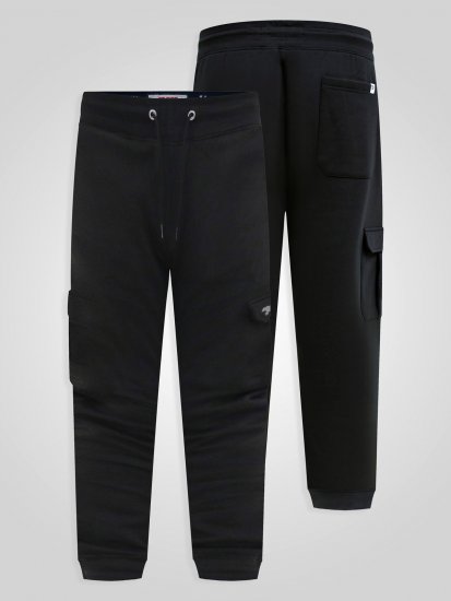 D555 Dexter 1 Cargo Jogger With Bear Embroidery Svart - Mjukisbyxor och -shorts - Mjukisbyxor & Mjukisshorts 2XL-12XL