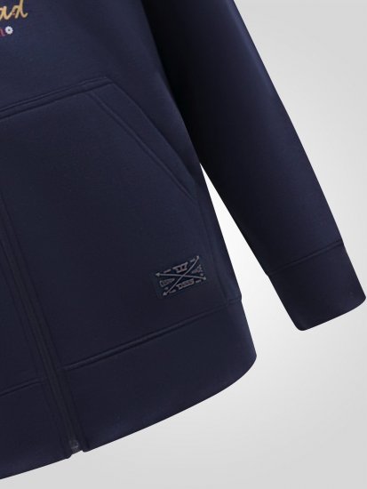 D555 Hector Adventurer Printed Zip Through Hoody Mörkblå - Tröjor & hoodies - Stora hoodies & tröjor - 2XL-14XL