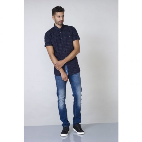 D555 Kurt Printed Short Sleeve Shirt - Skjortor - Stora skjortor - 2XL-8XL