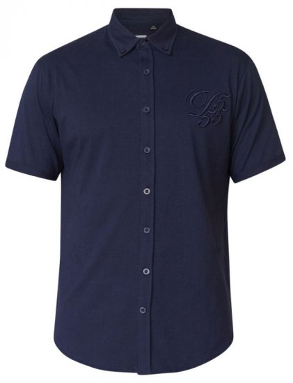 D555 Beaver Couture Jersey Shirt Navy - Skjortor - Stora skjortor - 2XL-8XL