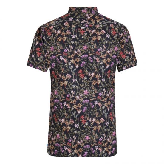D555 Emmet Floral Shirt Black - Skjortor - Stora skjortor - 2XL-8XL
