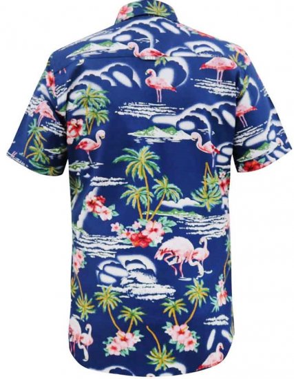 D555 Durham Flamingo Hawaiian Ao Print Shirt - Skjortor - Stora skjortor - 2XL-8XL