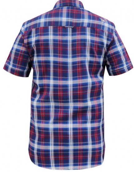 D555 Portland Check Button Down Collar S/S Shirt - Skjortor - Stora skjortor - 2XL-8XL