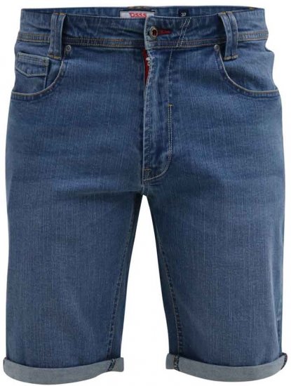 D555 Suffolk Blue Stretch Denim Shorts - Shorts - Stora shorts W40-W60