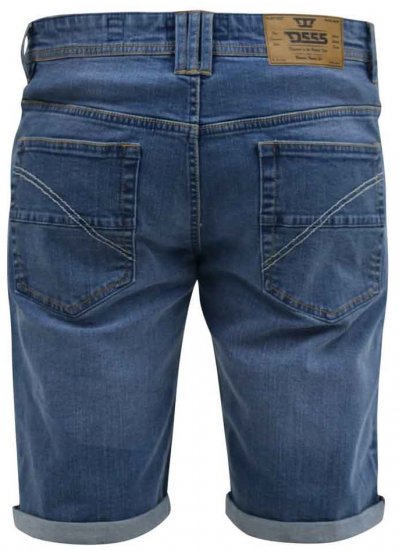 D555 Suffolk Blue Stretch Denim Shorts - Shorts - Stora shorts W40-W60