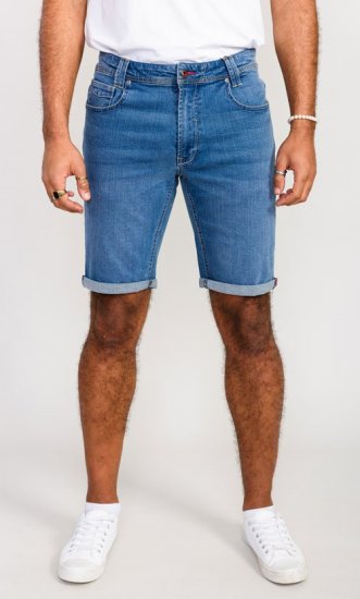 D555 Suffolk Blue Stretch Denim Shorts - Shorts - Stora shorts W40-W60
