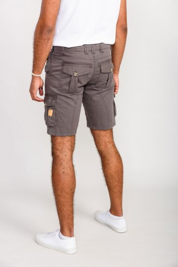D555 Melton Cotton Cargo Shorts Grey - Shorts - Stora shorts W40-W60