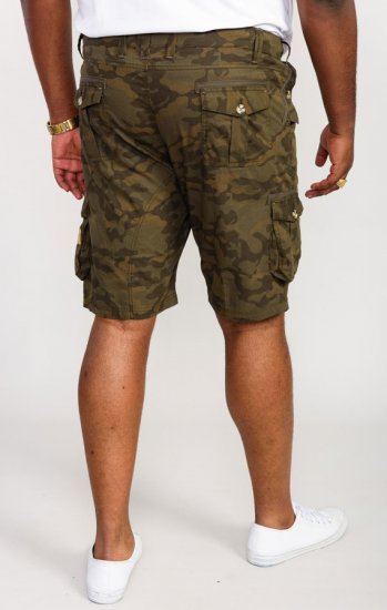 D555 Woobridge Camo Cotton Cargo Shorts - Shorts - Stora shorts W40-W60